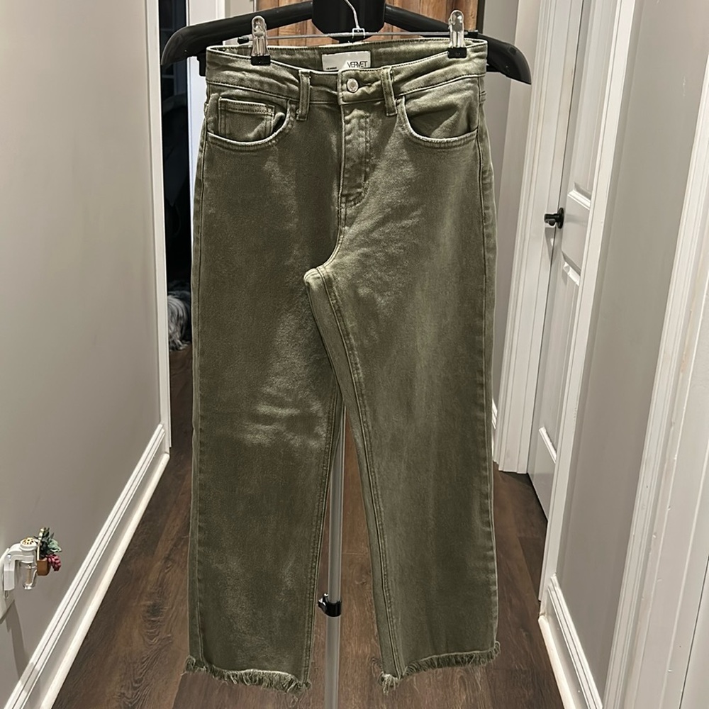Vince Olive Green Boot Cut Jeans